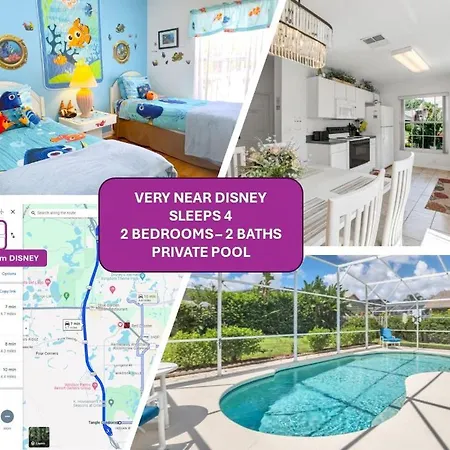 10 Min From Disney Themed 2 Bd Private Pool